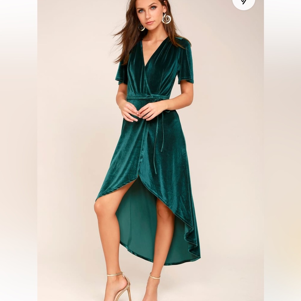 Velvet wrap dress